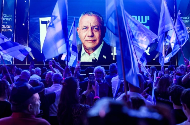 Un meeting de Gadi Eisenkot, à Tel Aviv, le 25 octobre 2026
