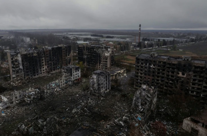 Photo des destructions dans la ville de Kostyantynivka, dans la région de Donetsk, le 12 novembre 2025, transmise par l'armée ukrainienne