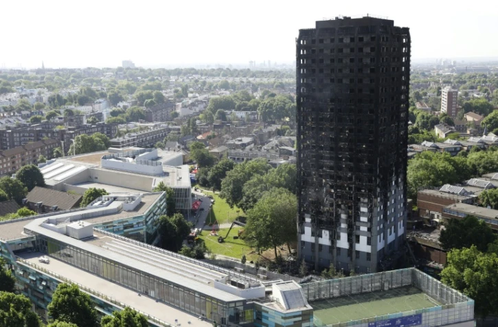 La Grenfell Tower, le 15 juin 2017 à Londres