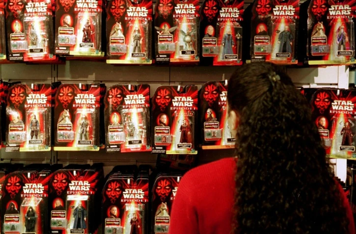 Des figurines Star Wars dans un magasin à New York en 1999