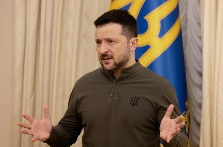 Le président ukrainien Volodymyr Zelensky, le 10 février 2025 à Kiev