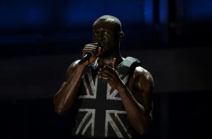 Le rappeur britannique Stormzy sur scène lors du festival de Glastonbury (sud-ouest de l'Angleterre), le 28 juin 2019