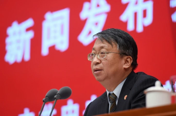 Shen Chunyao, haut responsable du Bureau des affaires de Hong Kong et Macao lors d'une conférence de presse à Pékin le 1er novembre 2019