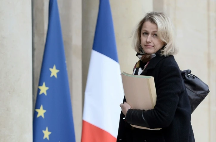 La secrétaire d'Etat à la Biodiversité, Barbara Pompili,à son arrivée à l'Elysée le 25 avril 2016 à Paris