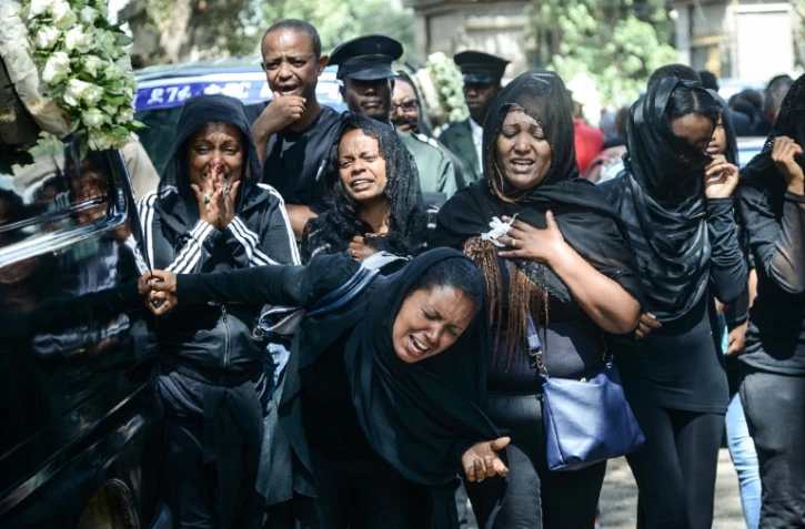 Des proches des victimes du crash le 17 mars 2019 à Addis Abeba
