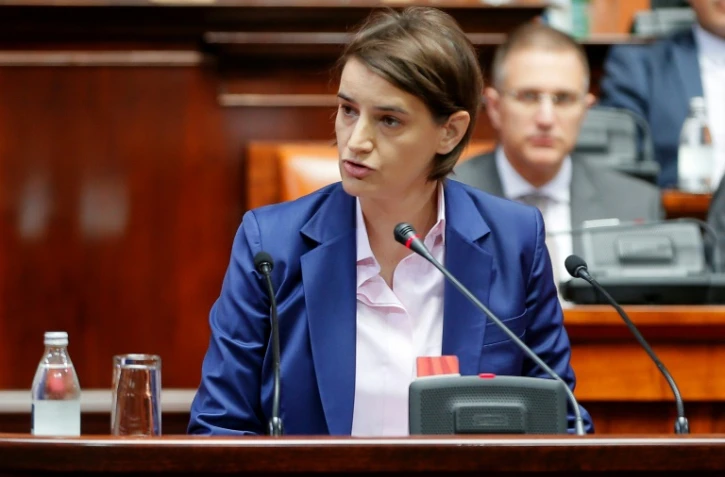 La Première ministre serbe Ana Brnabic au parlement serbe, à Belgrade, le 28 juin 2017
