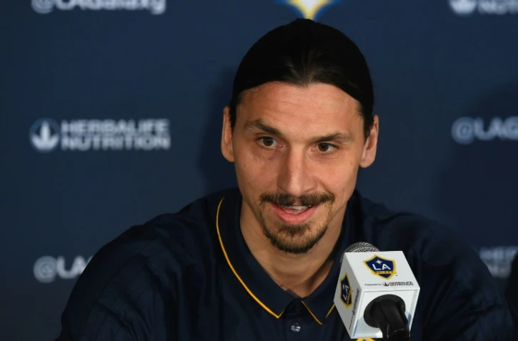 Zlatan Ibrahimovic, le 30 mars 2018 à Carson, en Californie, pour sa présentation au Los Angeles Galaxy 