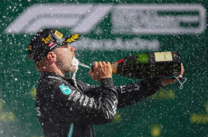 Le Finlandais Valtteri Bottas (Mercedes) vainqueur du GP d'Autriche, Ă Spielberg, le 5 juillet 2020