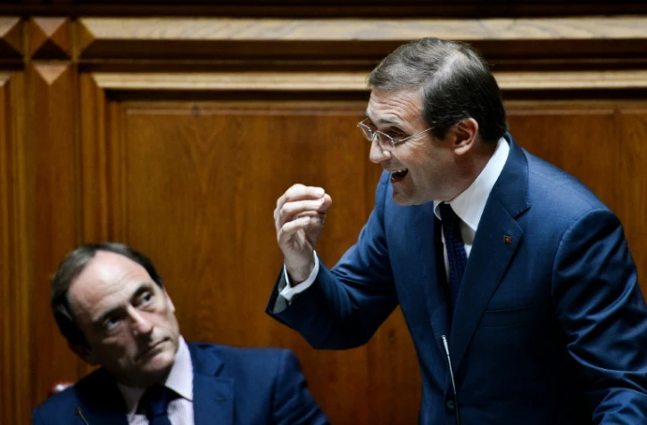 Le Premier ministre portugais  Pedro Passos Coelho le 9 novembre 2015 à l'Assemblée nationale à Paris