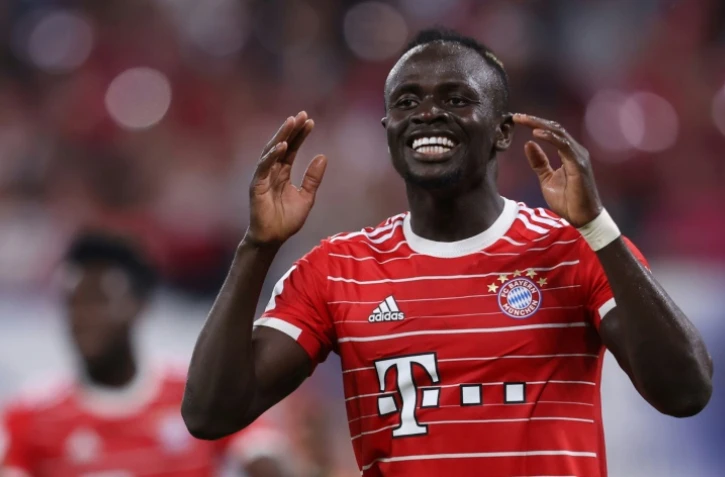 L'attaquant du Bayern Munich Sadio Mané contre le RB leipzig en Supercoupe d'Allemagne, le 30 juillet 2022 à Leipzig