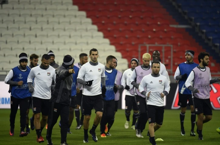 Les Lyonnais à l'entraînement, le 6 décembre 2016 à Décines-Charpieu (Rhône)
