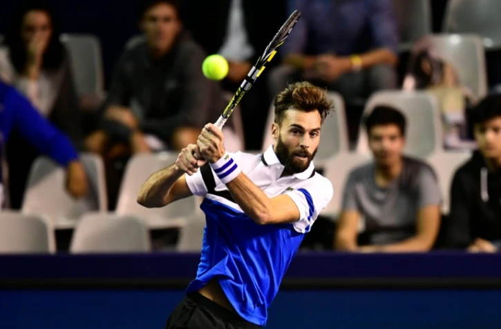 Benoît Paire face à l'Italien Paolo Lorenzi lors du 1er tour de Paris-Bercy, le 31 octobre 2016