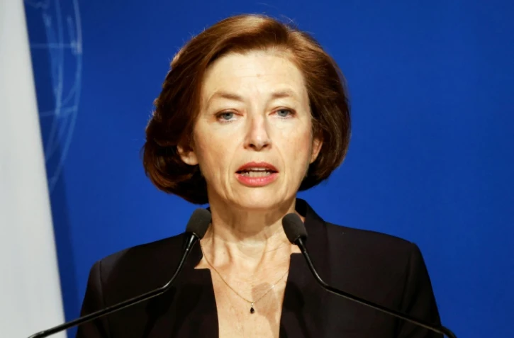 La ministre française des Armées Florence Parly lors d'une conférence de presse, le 16 septembre 2021 à Paris