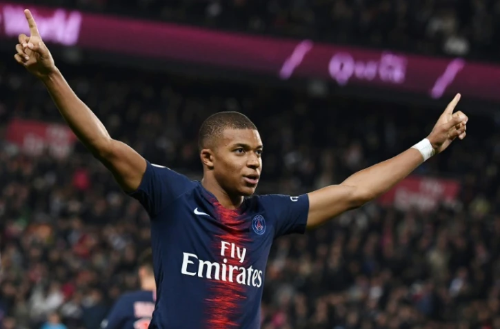 L'attaquant du PSG Kylian Mbappé auteur d'un quadruplé contre Lyon en Ligue 1, le 7 octobre 2018 au Parc des Princes 
