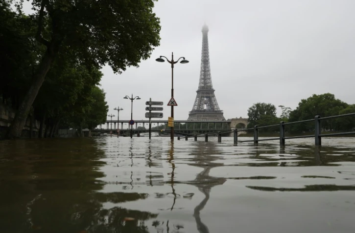 Les berges de la Seine inondées, le 2 juin 2016 à Paris