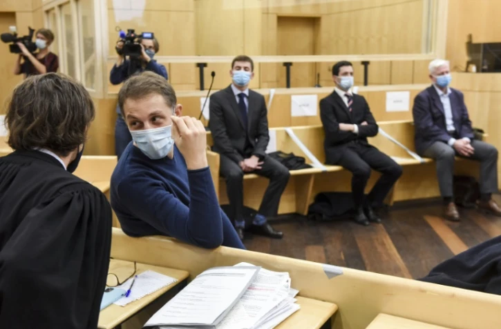 Au premier plan, Rachid Hami, frère de la victime Jallal Hami, lorsz du procès, le 27 novembre 2020 à Rennes