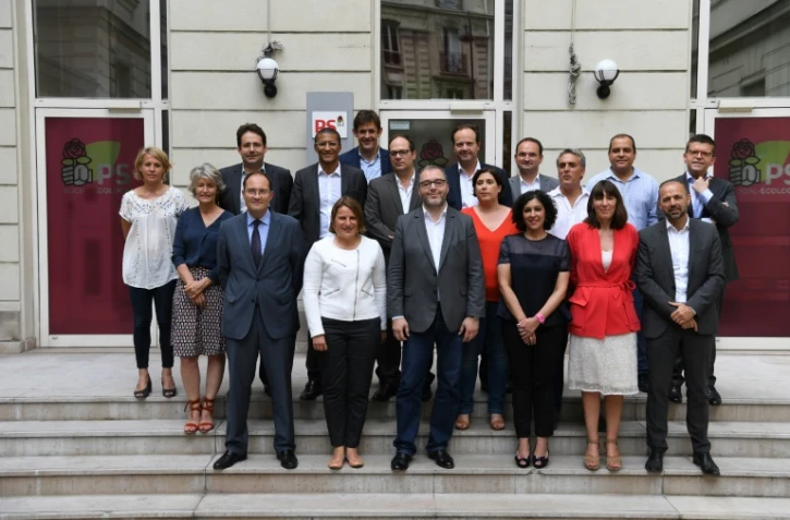 La nouvelle direction collégiale provisoire du Parti socialiste s'est réunie pour la première fois le 17 juillet 2017, rue de Solférino à Paris