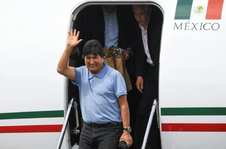 L'ex-président bolivien Evo Morales à son arrivée à Mexico, le 12 novembre 2019