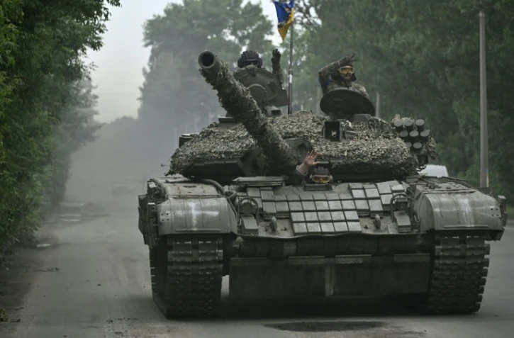 Un char ukrainien dans la région de Donetsk (est) le 28 juin 2023