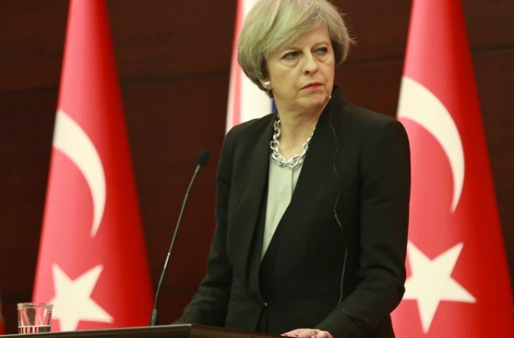 La Première ministre britannique Theresa May à Ankara le 28 janvier 2017