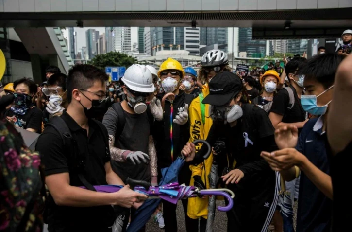 Protesters remained in control of key roads in Hong Kong on Monday morning