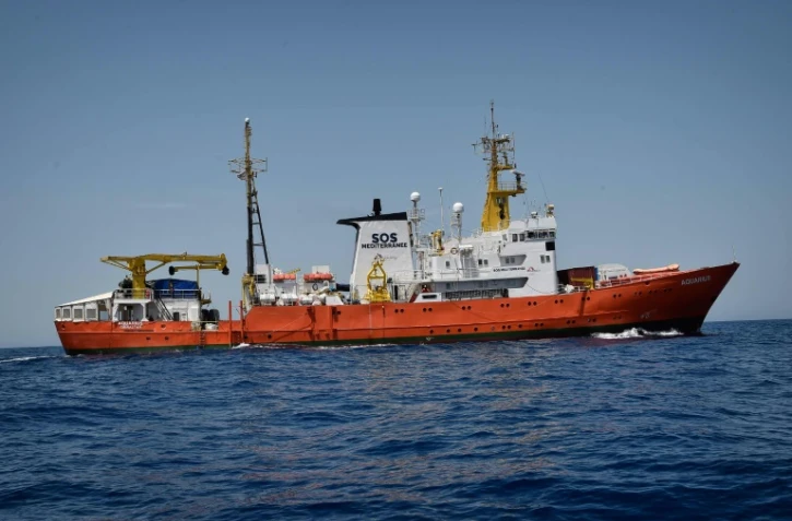 Le navire Aquarius le 6 mai 2018
