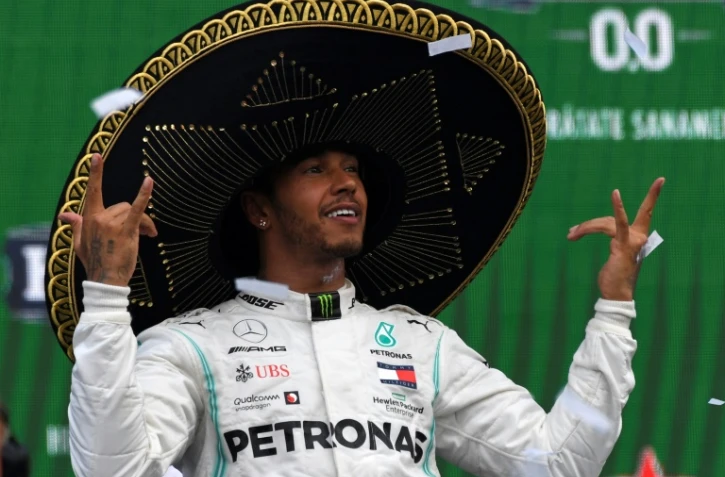 Le Britannique Lewis Hamilton vainqueur du GP du Mexique, le 27 octobre 2019 Ă Mexico