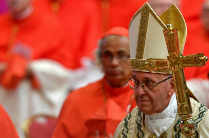 Le pape François dans la basilique Saint-Pierre du Vatican, le 28 juin 2018
