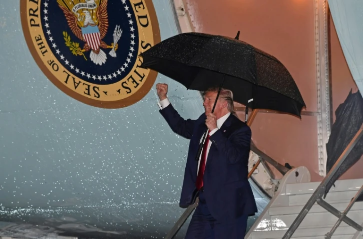 Le président américain Donald Trump à son arrivée à West Palm Beach, le 31 janvier 2020 en Floride