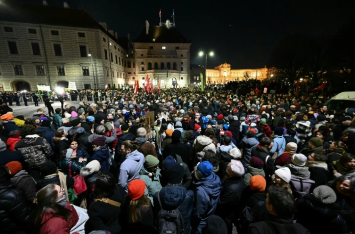 Manifestation contre l'extrĂŞme droite, le 9 janvier 2025 Ă Vienne