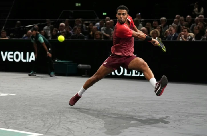 Le Français Arthur Fils face à l'Allemand Daniel Altmaier, Masters 1000 de Paris, le 31 octobre 2023