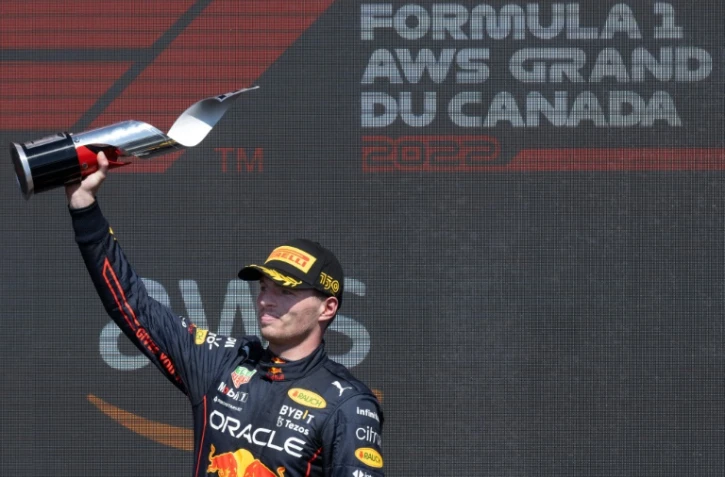 Le Néerlandais Max Verstappen, vainqueur du GP du Canada de Formule 1, le 19 juin 2022 sur le circuit Gilles-Villeneuve à Montréal 