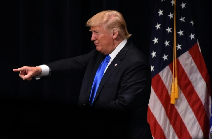 Le candidat à la primaire républicaine Donald Trump à Bridgeport, Connecticut, le 23 avril 2016