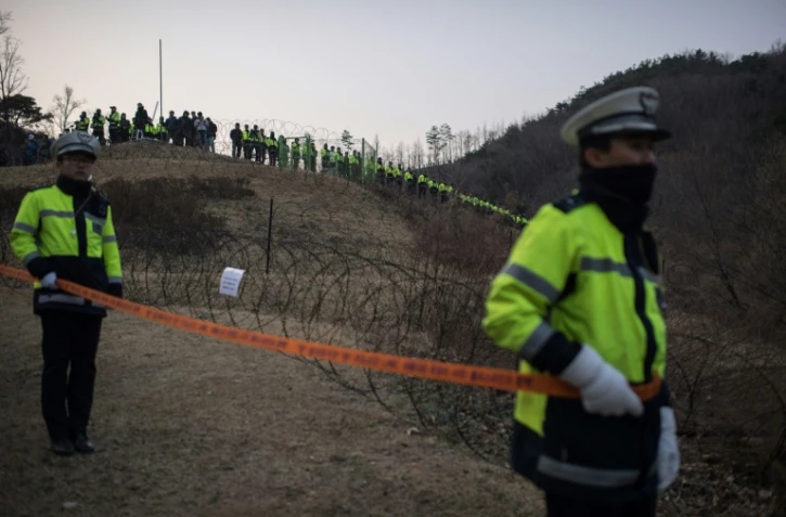 Manifestation contre l'installation du bouclier antimissile américain, en Corée du Sud, le 18 mars 2017