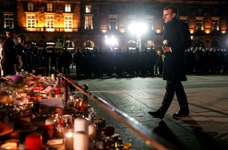 Le président français Emmanuel Macron à Strasbourg, le 14 décembre 2018