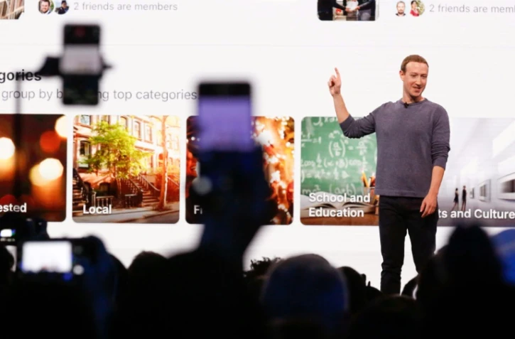 Mark Zuckerberg présente les évolutions apportées à Facebook, le 30 avril 2019 à San José (Californie)