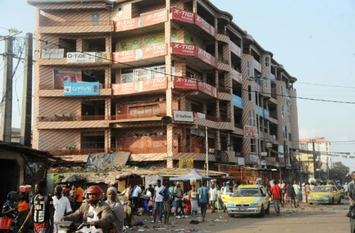 Une rue de Conakry le 15 février 2016
