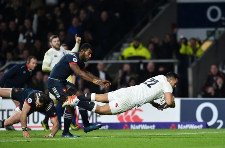 L'Anglais Danny Care inscrit un essai face à la France lors du Tournoi des Six nations, le 4 février 2017 à Twickenham 