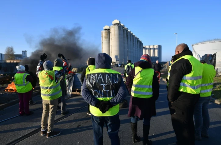 Action de "gilets jaunes" à La Rochelle le 19 novembre 2018