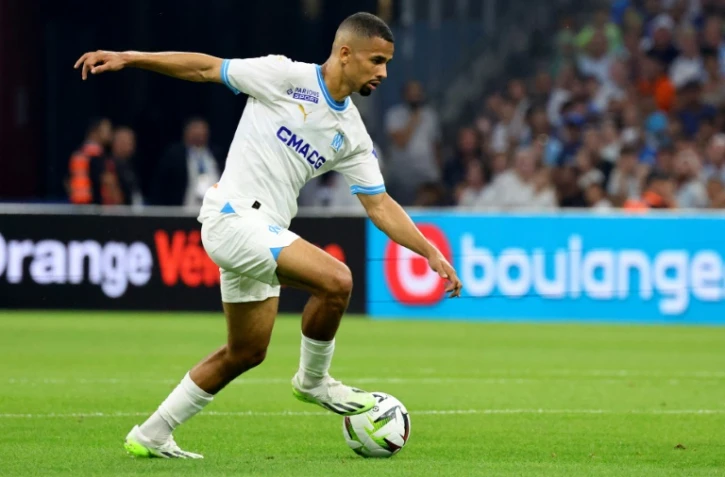 L'attaquant sénégalais de l'OM Iliman Ndiaye contre Leverkusen en amical, le 2 août 2023 au stade Vélodrome