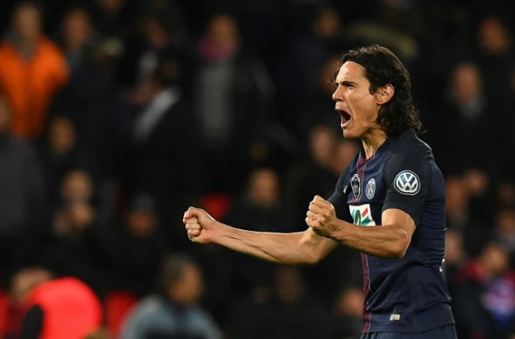 Le buteur du PSG Edinson Cavani, le 26 avril 2017 au Parc des Princes