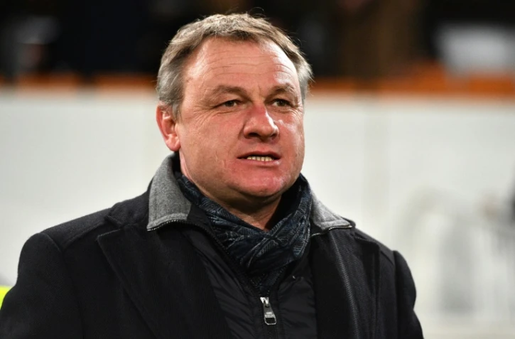 Frédéric Hantz, alors entraîneur du FC Montpellier, observe le match contre Dijon à La Mosson, le 14 janvier 2017 