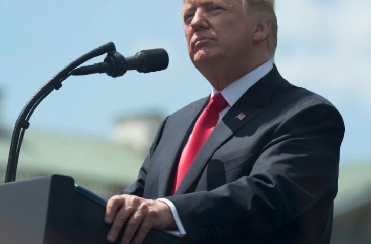 Donald Trump , le 6 juillet 2017 à Varsovie en Pologne