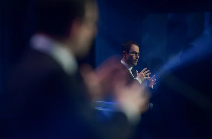 Benoît Hamon à l?Udecam (Union des entreprises conseils en achat médias), le 2 mars 2017