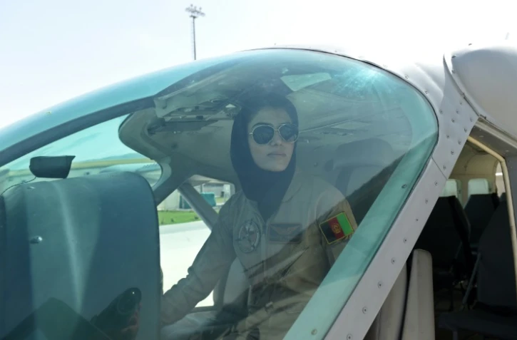 La première femme pilote afghane Niloofar Rahmani le 26 avril 2015 à Kaboul