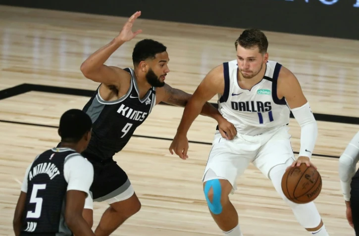 Luka Doncic durant la victoire de son équipe en prolongation face à Sacramento (114-110)