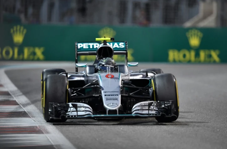 La Mercedes de Nico Rosberg lors du GP d'Abou Dhabi, le 27 novembre 2016