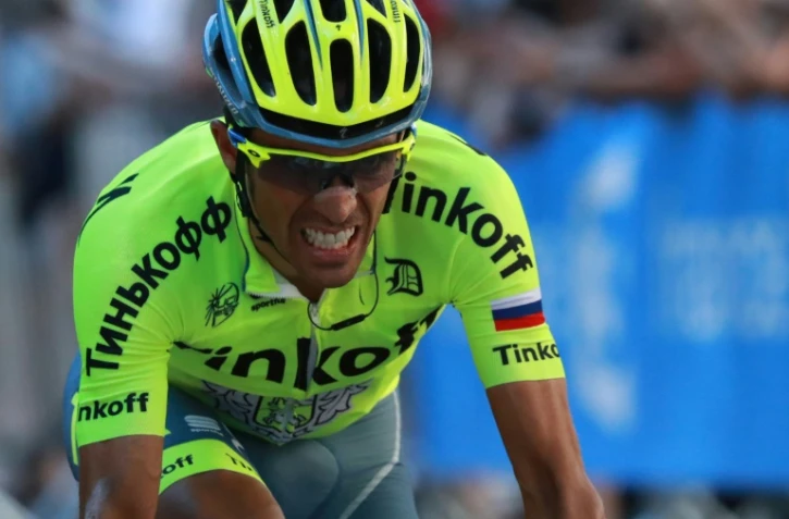L'Espagnol Alberto Contador (Tinkoff) lors de la 8e étape du Tour de France, le 9 juillet 2016 à Bagnères-de-Luchon