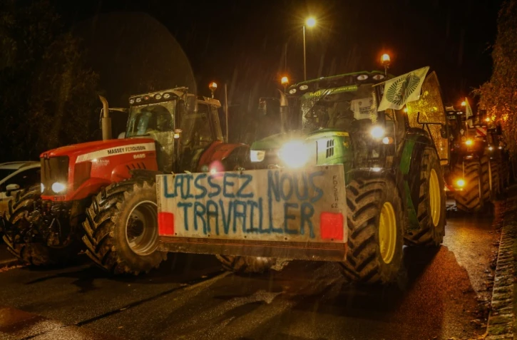 Manifestation nationale d'agriculteurs contre l'accord UE-Mercosur à Arras, le 18 novembre 2024