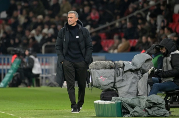 L'entraîneur espagnol du Paris Saint-Germain, Luis Enrique, durant le match de Ligue 1 contre Toulouse au stade du Parc des Princes, le 22 novembre 2024
